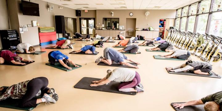 Elmhurst yoga workout stretching