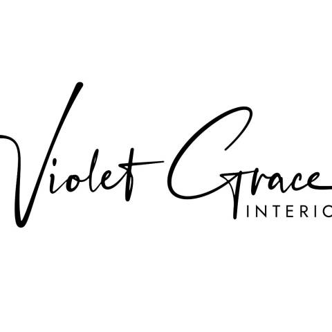 Violet Grace Interiors logo in a cursive black font.