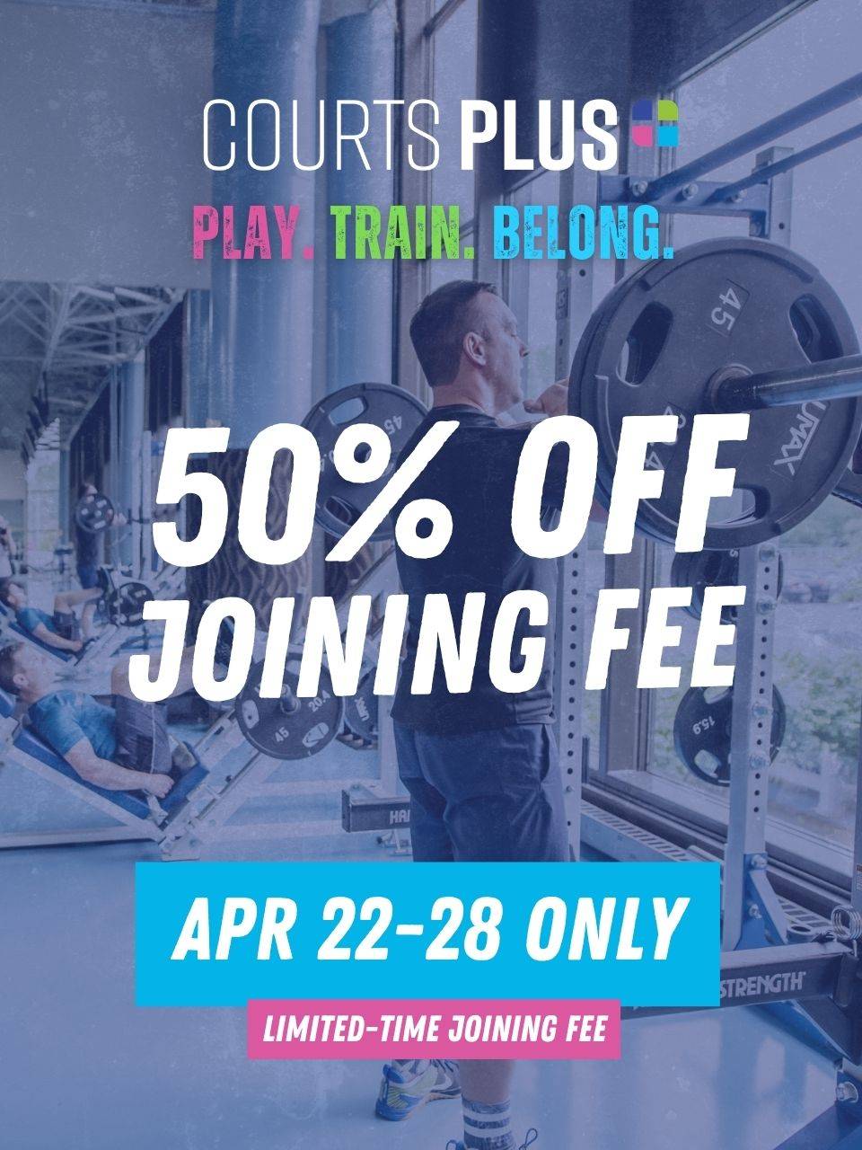 Half off joining fee